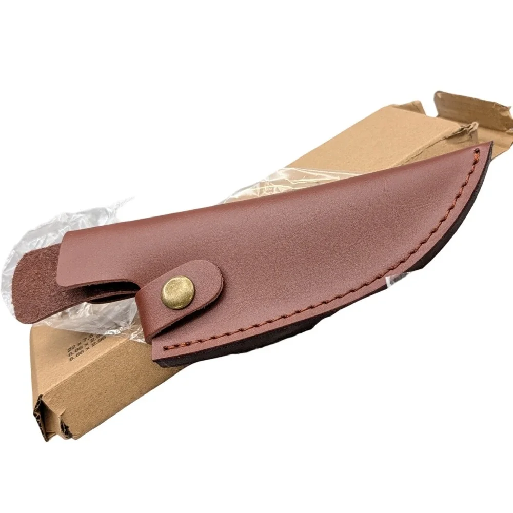 Huusk Knife Sheath for Matsato Kitchen Knife Brown Leather 8.75x3 leather case‎